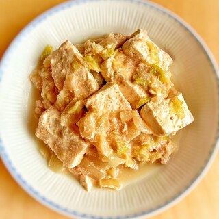 豆腐、キャベツ、明太子のクリーム煮